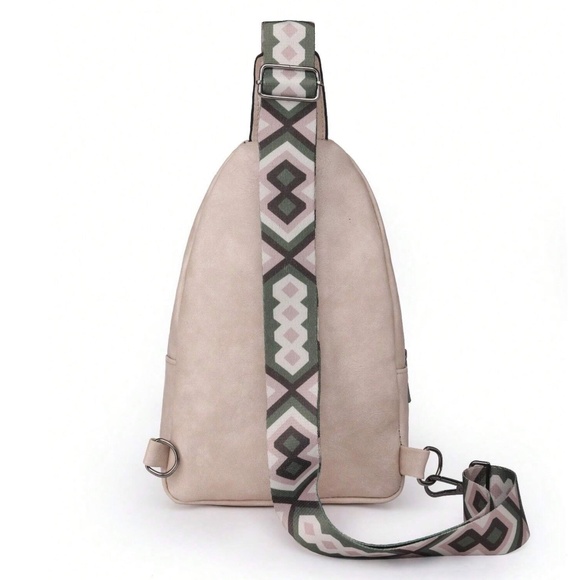 Luxe Vegan Leather Zip up Crossbody Back Pack Bag - Picture 5 of 16